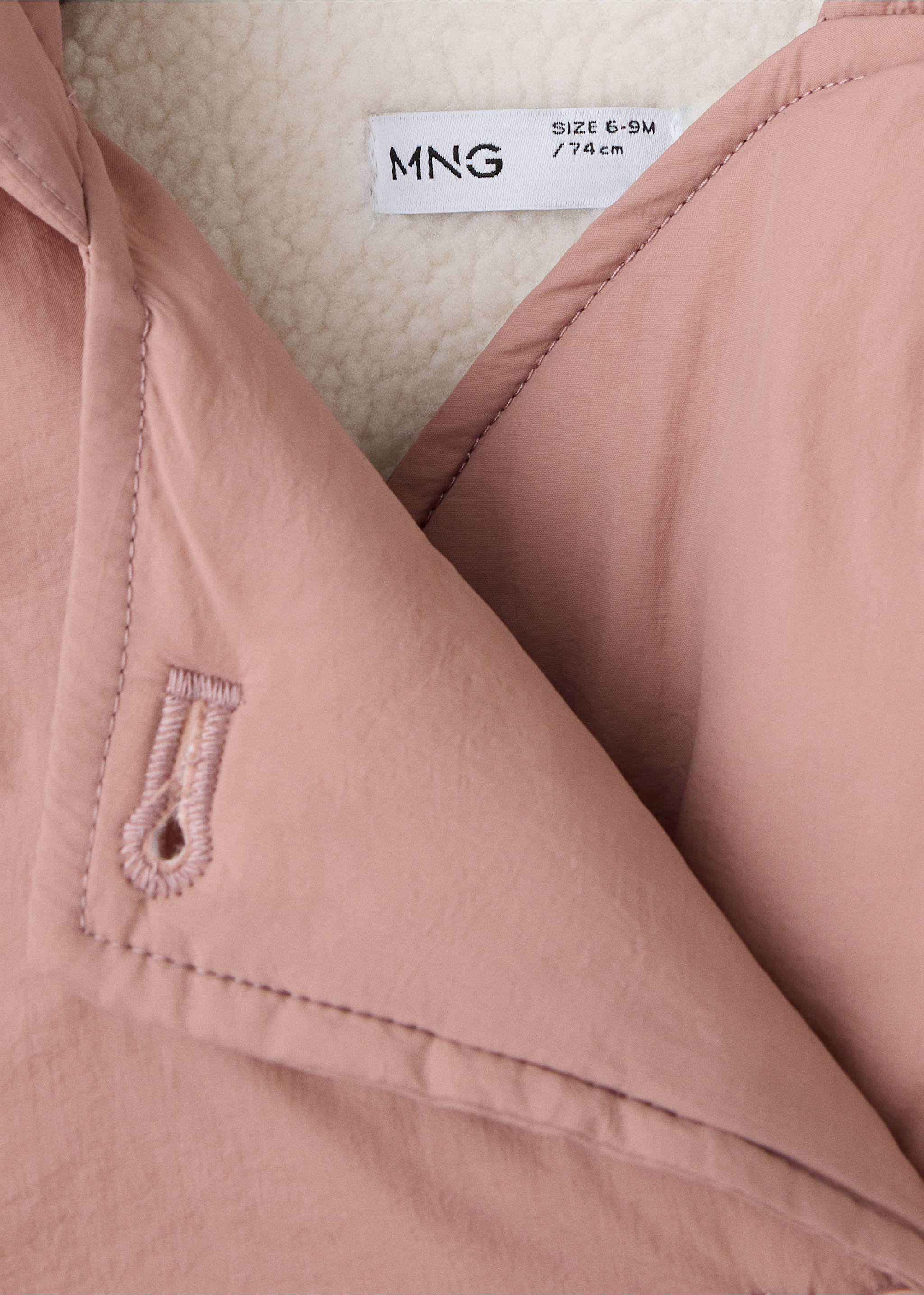 Anorak matelassé à capuche - Détail de l'article 8, Rose. Ref: 37014404-00.