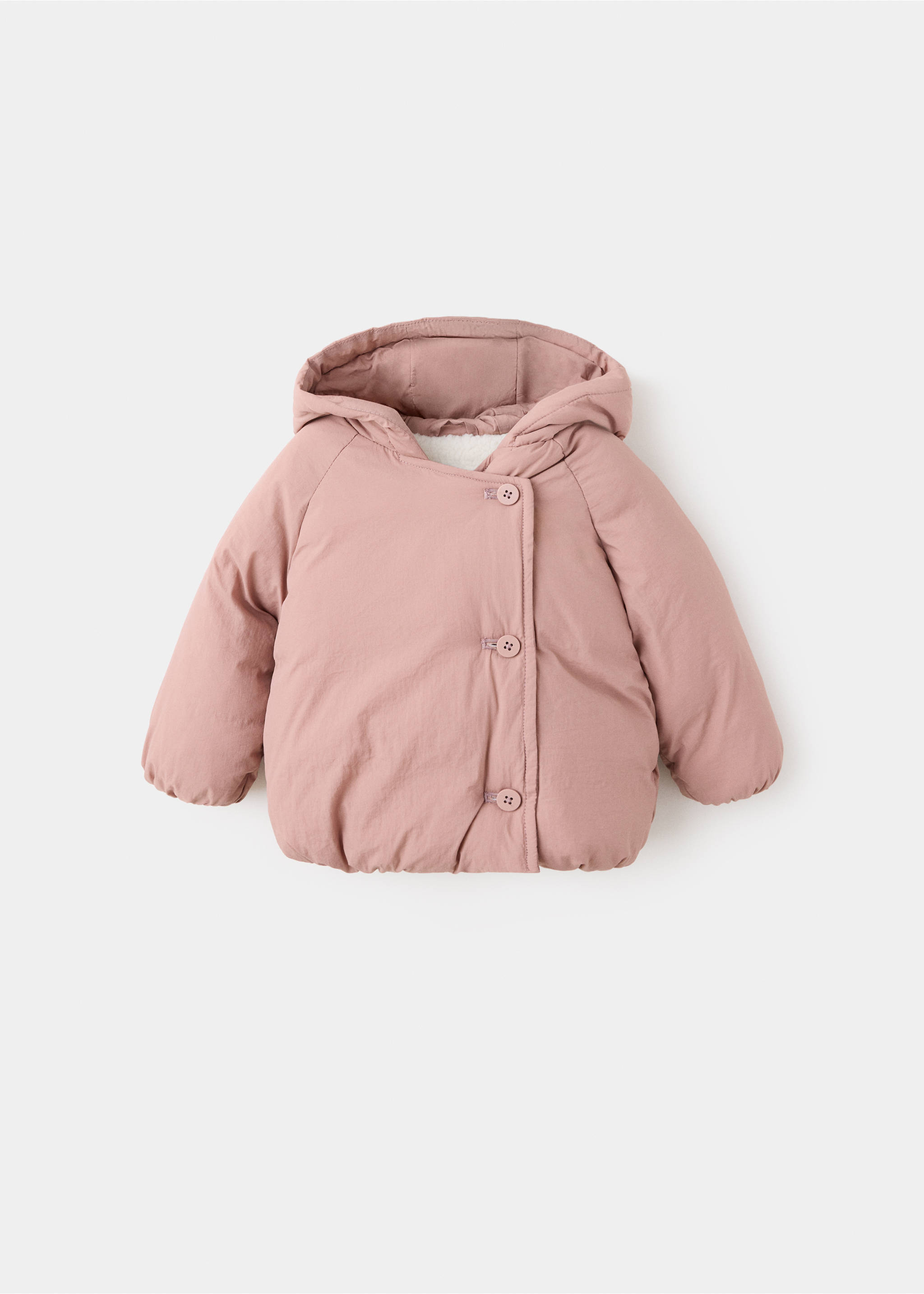 Anorak matelassé à capuche - Article sans modèle, Rose. Ref: 37014404-00.