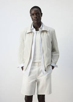 Water-repellent jacket with pockets — Beige 1