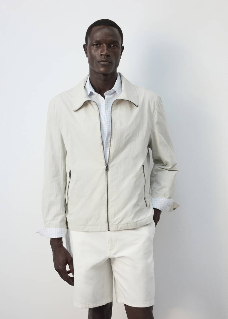 Water-repellent jacket with pockets — Beige