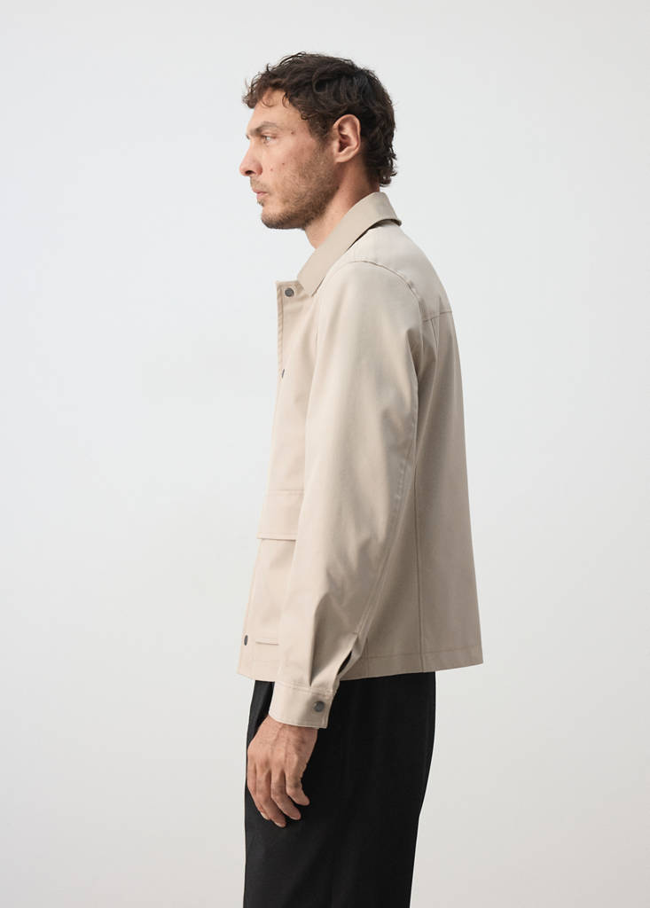 Water-repellent cotton-blend jacket — Beige