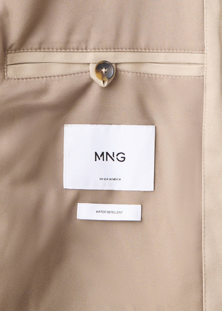 Water-repellent cotton-blend jacket — Beige