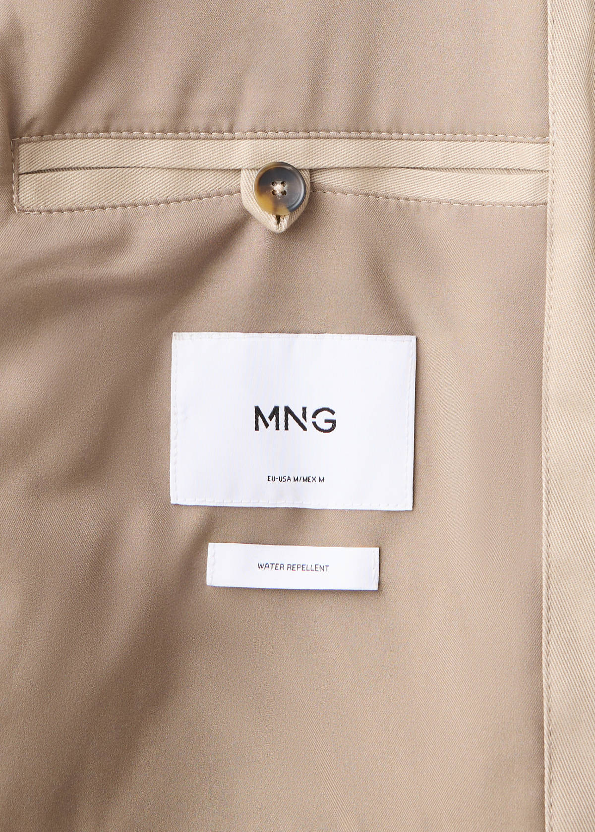 Water-repellent cotton-blend jacket — Beige
