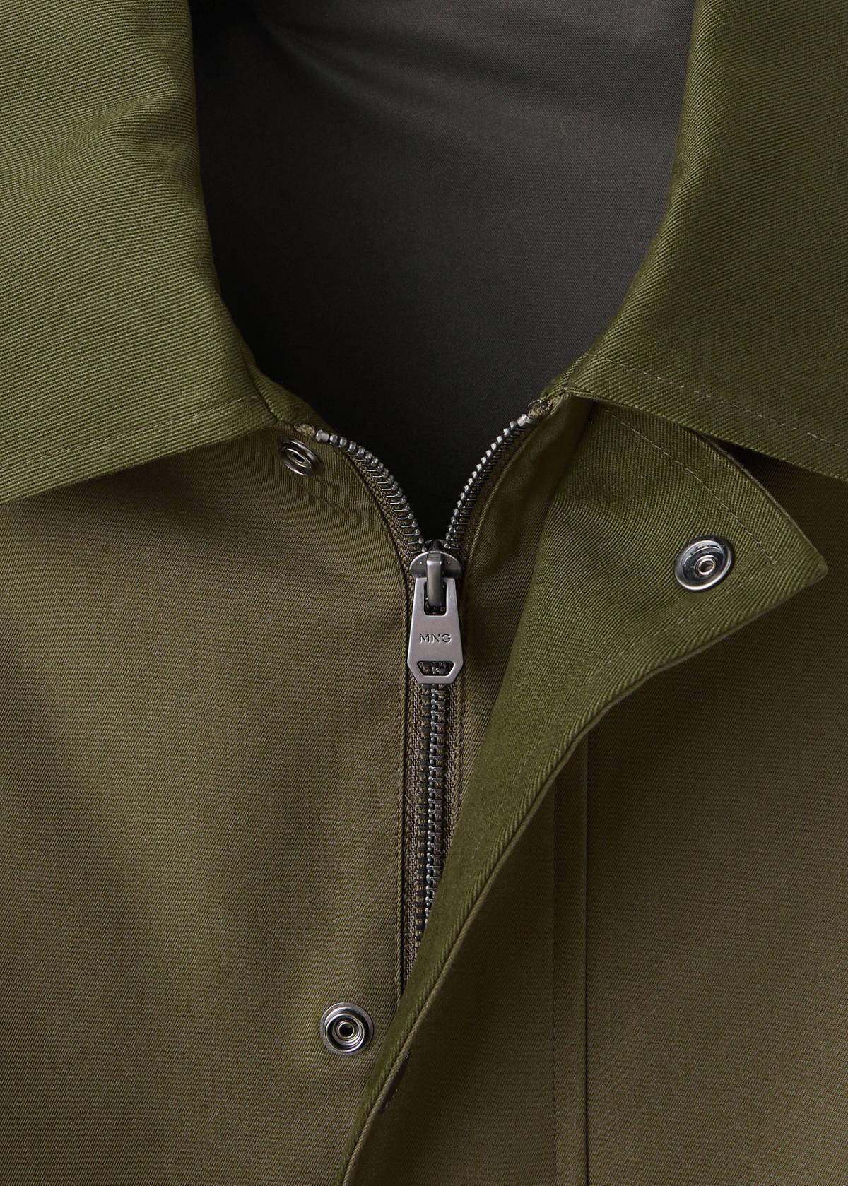 Water-repellent cotton-blend jacket — Khaki