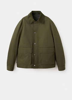 Water-repellent cotton-blend jacket — Khaki 6