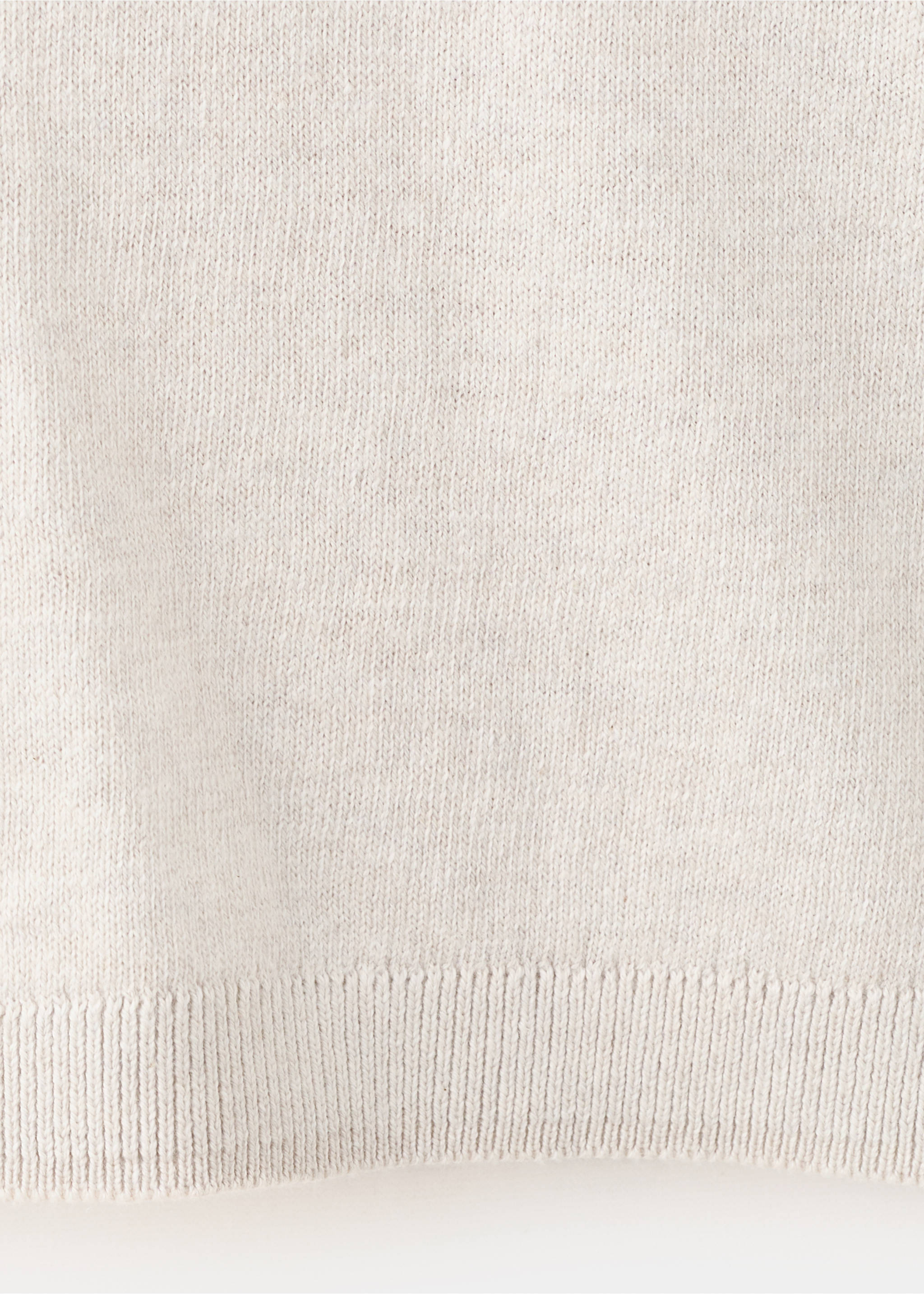 Medium-knit cotton sweater - Details of the article 0, Beige. Ref: 37014408-00.