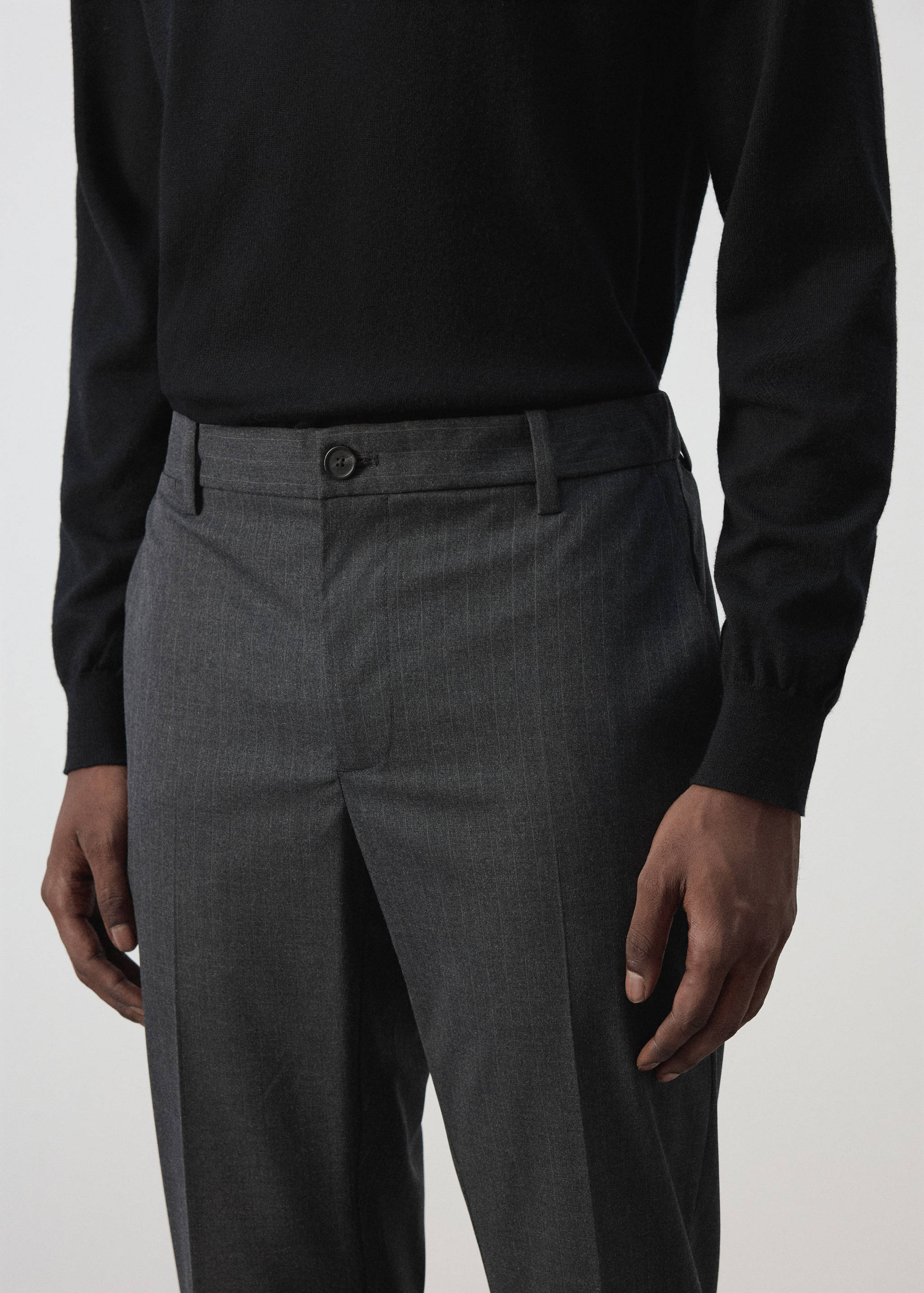 Bologna cropped slim-fit trousers - Details of the article 1