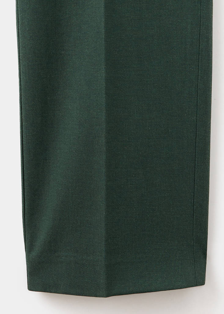 Regular fit trousers in a lyocell-cotton blend — Dark Green