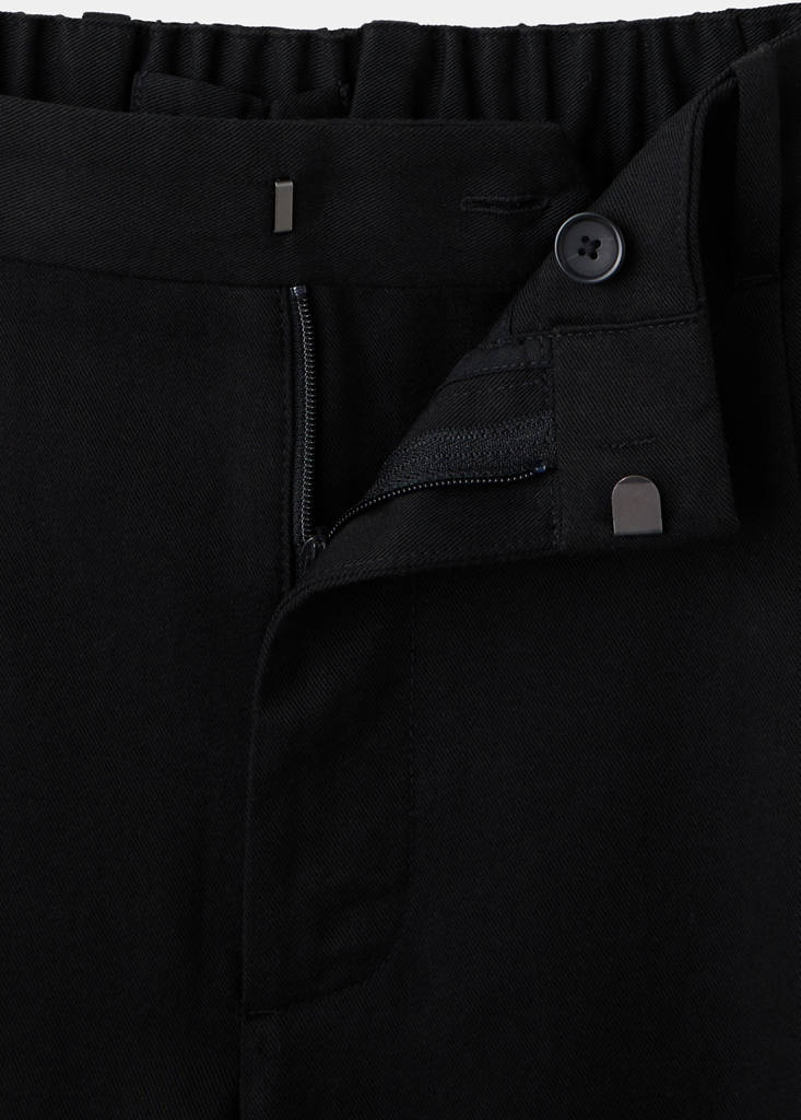 Regular fit trousers in a lyocell-cotton blend — Black