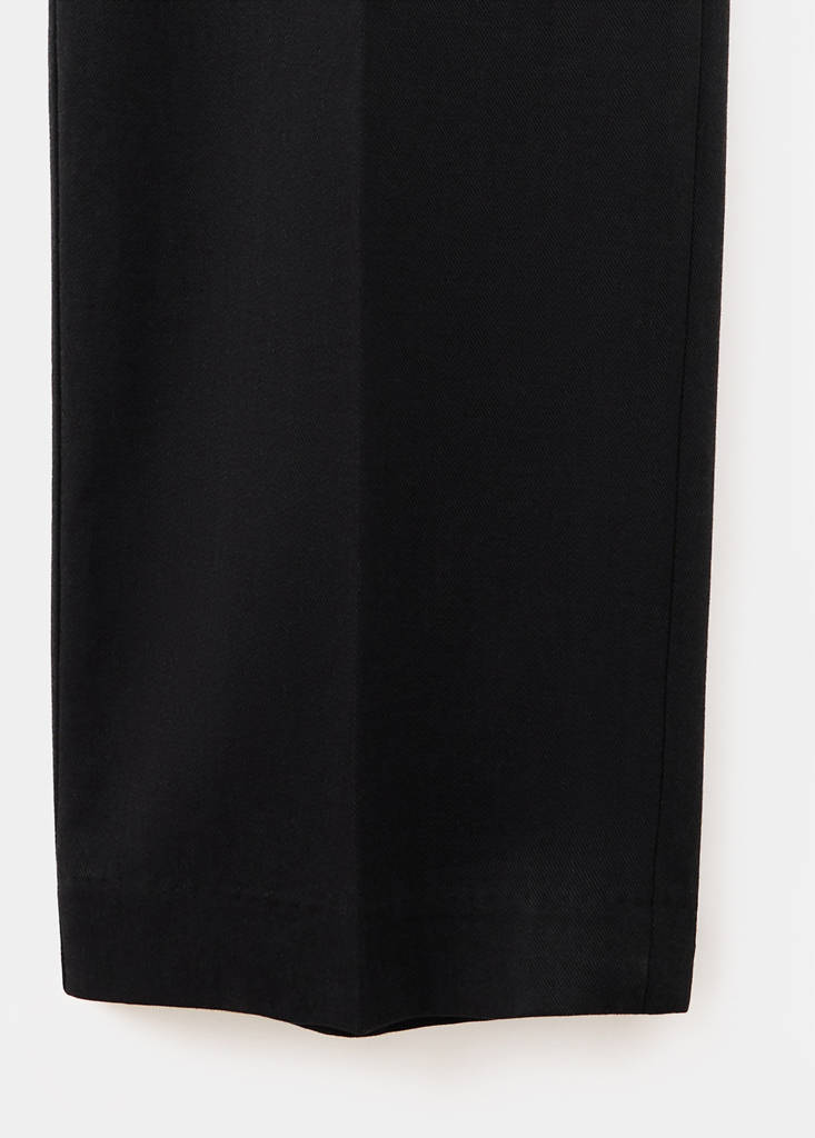 Regular fit trousers in a lyocell-cotton blend — Black