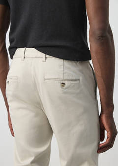 Barna slim-fit twill chino trousers — Ecru 6