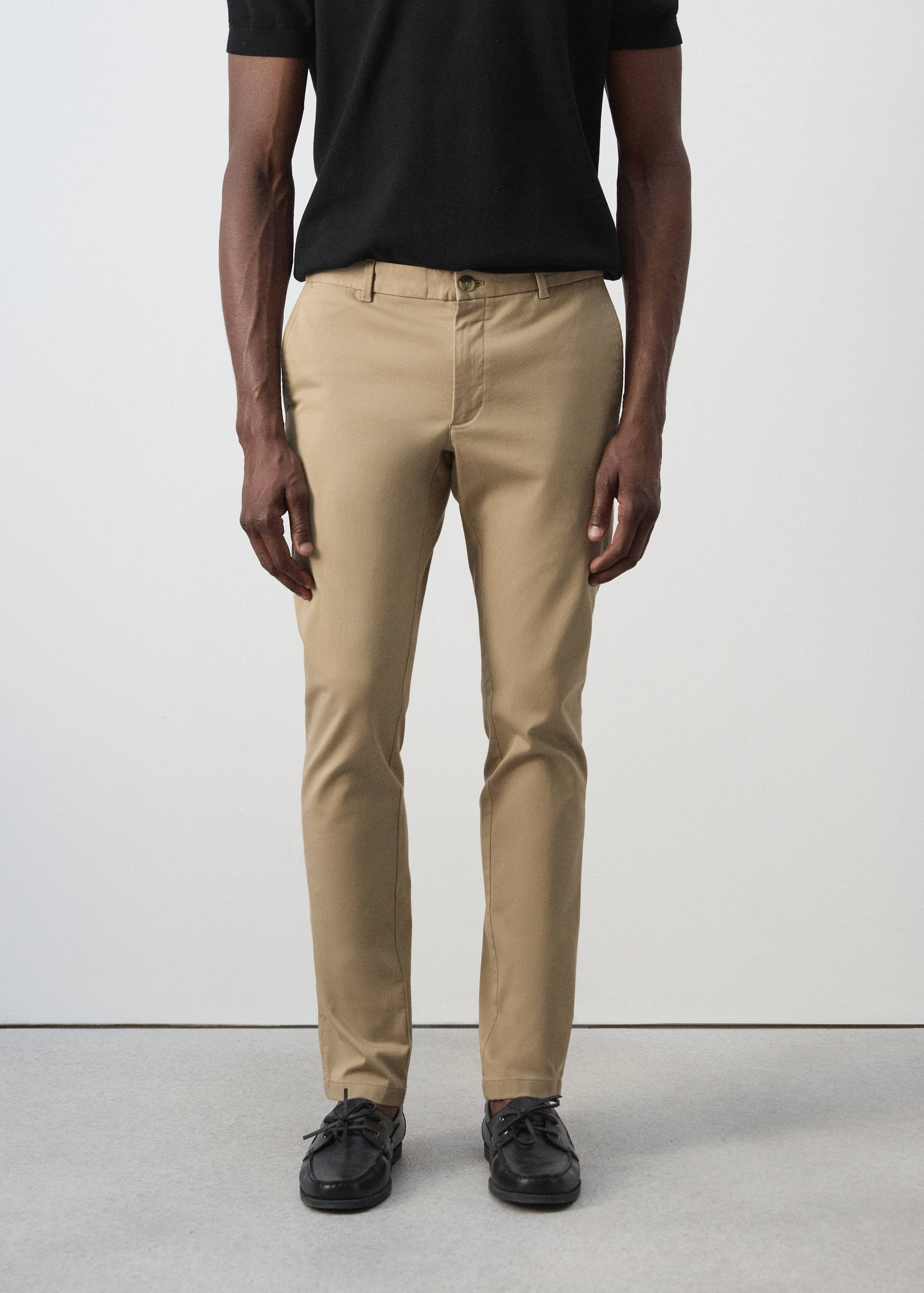 Pantalon Barna super slim-fit chino en sergé - Plan moyen