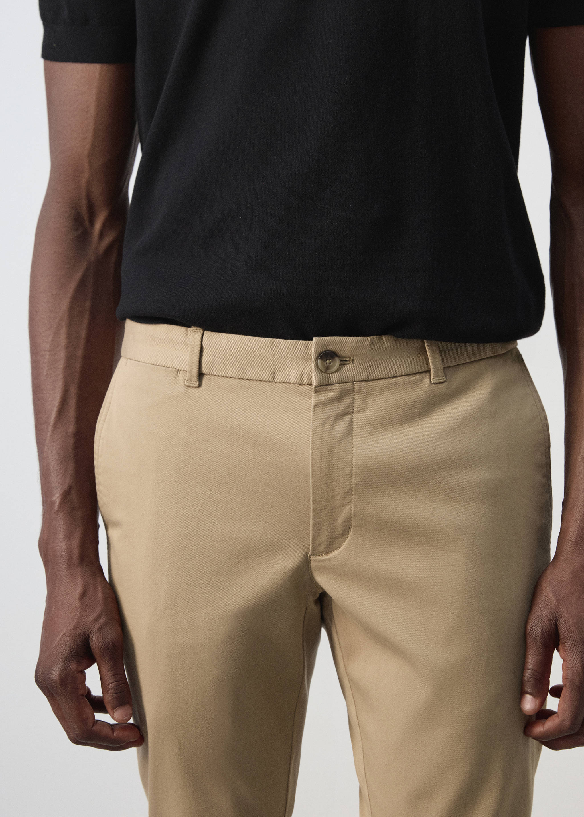 Pantalon Barna super slim-fit chino en sergé - Détail de l'article 1