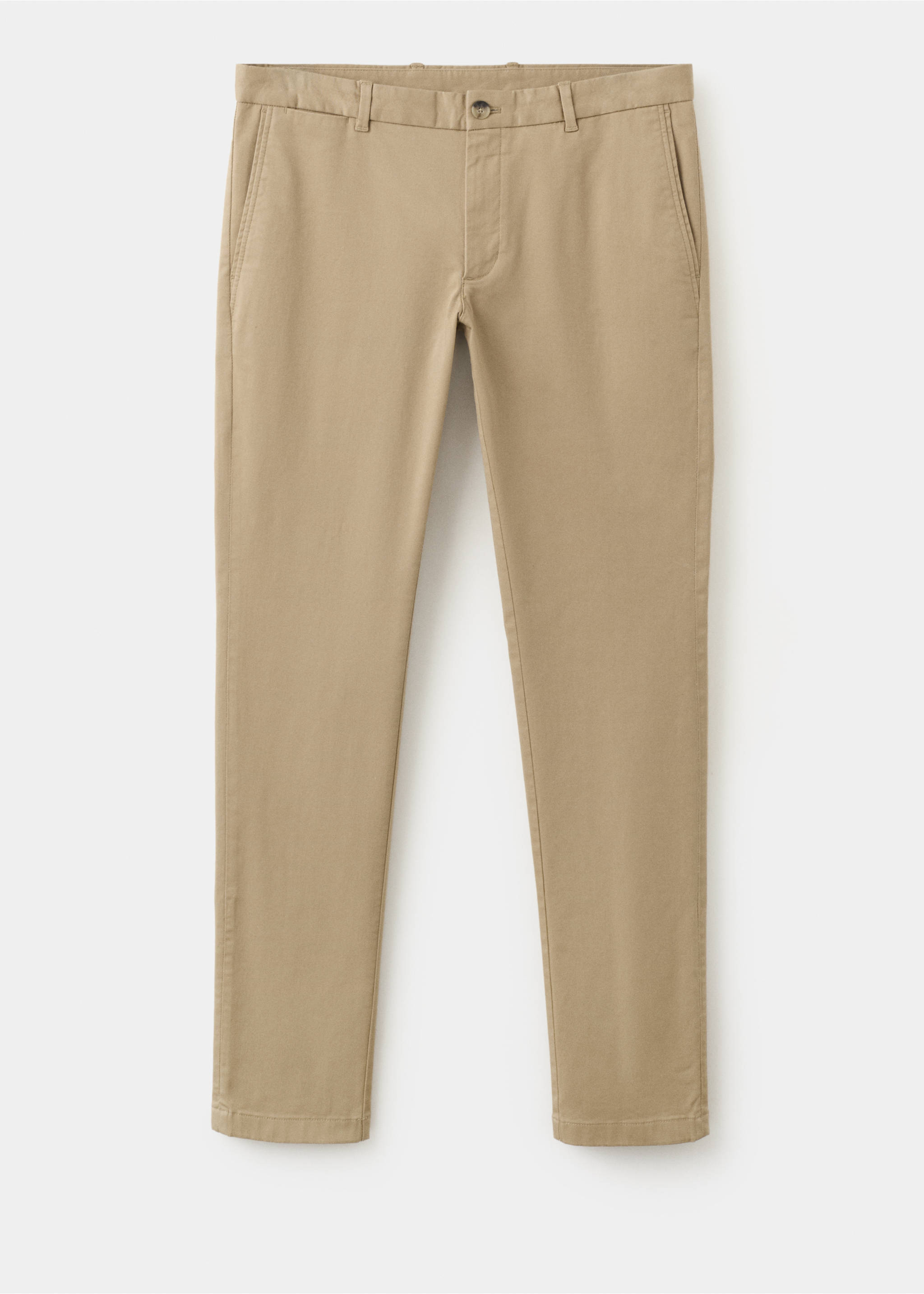 Pantalon Barna super slim-fit chino en sergé - Article sans modèle, Beige. Ref: 37014411-00.