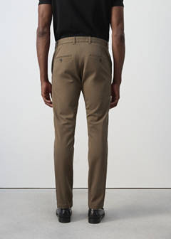 Barna slim-fit twill chino trousers — Brown 3