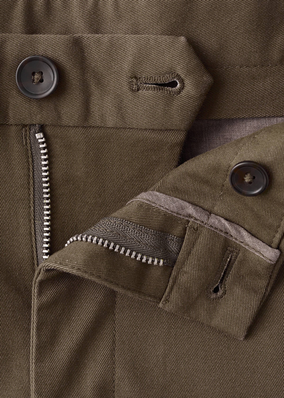 Barna slim-fit twill chino trousers — Brown