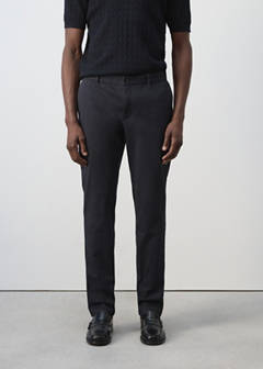 Barna slim-fit twill chino trousers — Navy 1