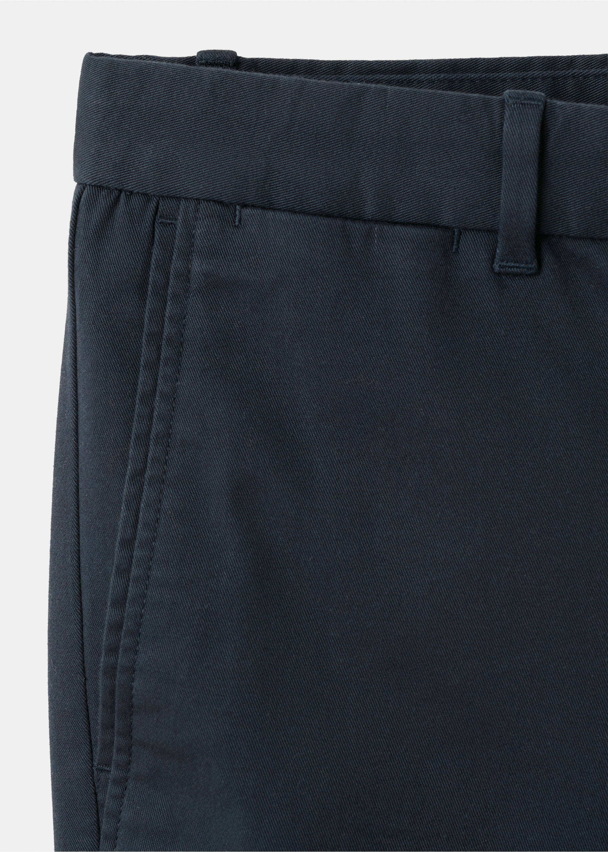 Pantalon Barna super slim-fit chino en sergé - Détail de l'article 8, Bleu marine. Ref: 37014411-00.