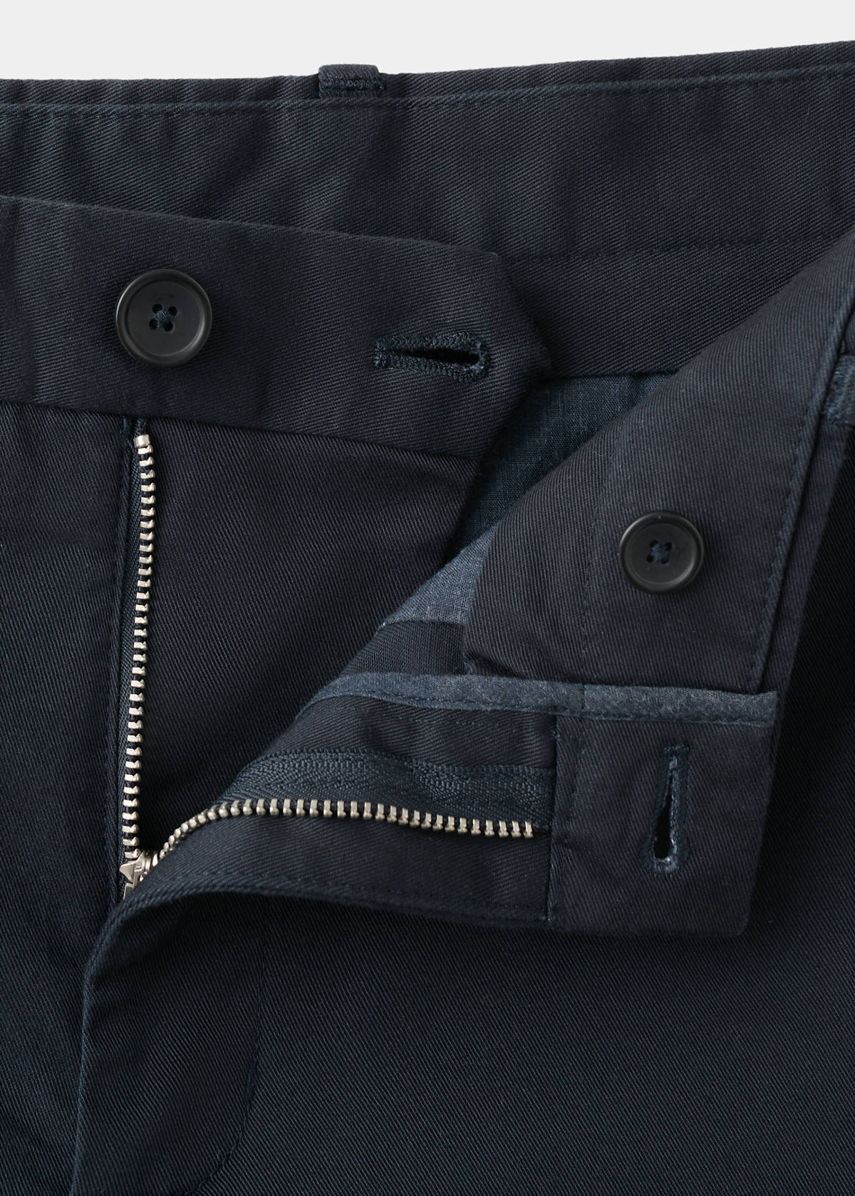 Barna slim-fit twill chino trousers — Navy