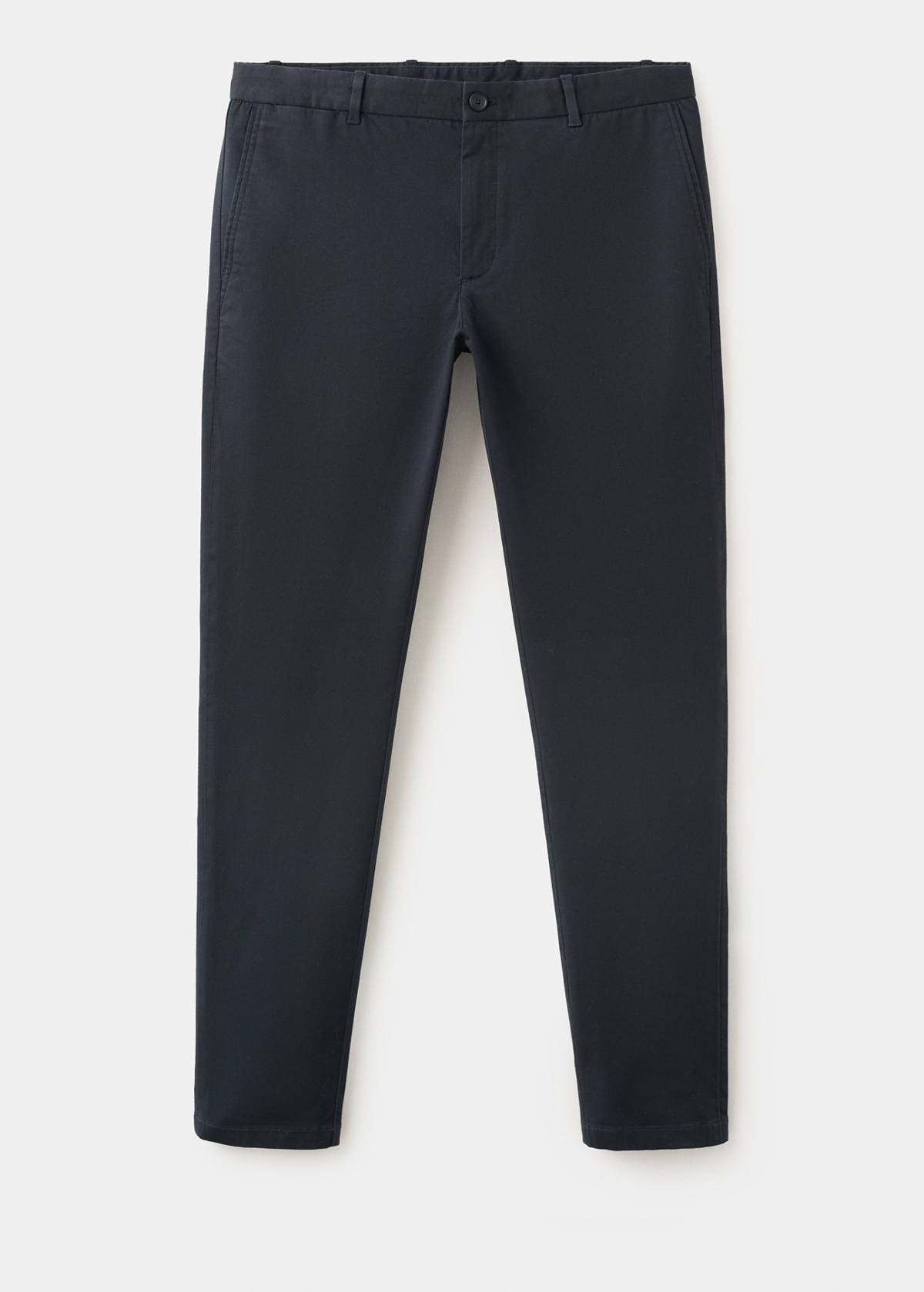 Barna slim-fit twill chino trousers — Navy