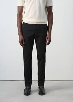 Barna slim-fit twill chino trousers — Black 1