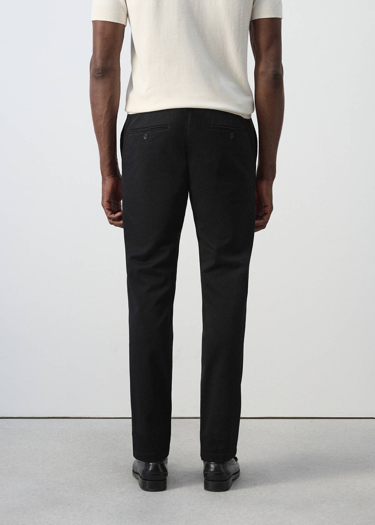 Barna slim-fit twill chino trousers — Black