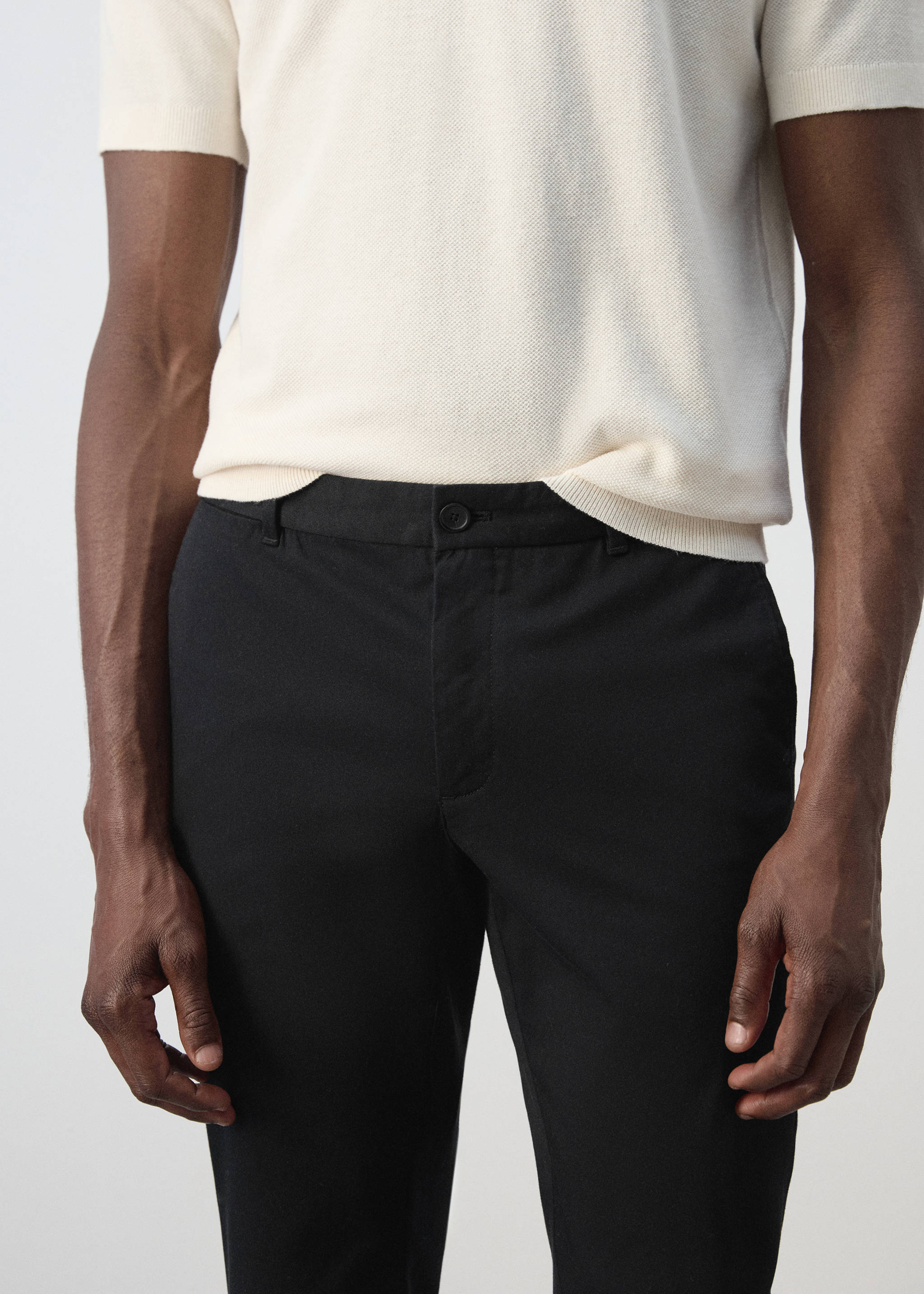 Pantalon Barna super slim-fit chino en sergé - Détail de l'article 1