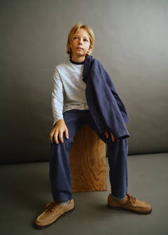 Regular fit cotton cargo trousers — Navy 5