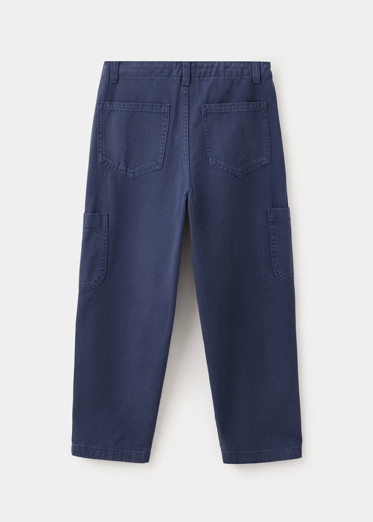 Regular fit cotton cargo trousers — Navy