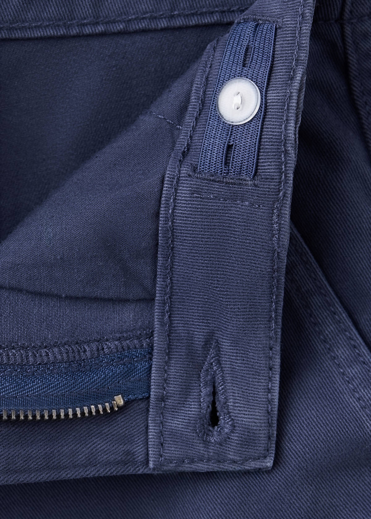 Regular fit cotton cargo trousers — Navy