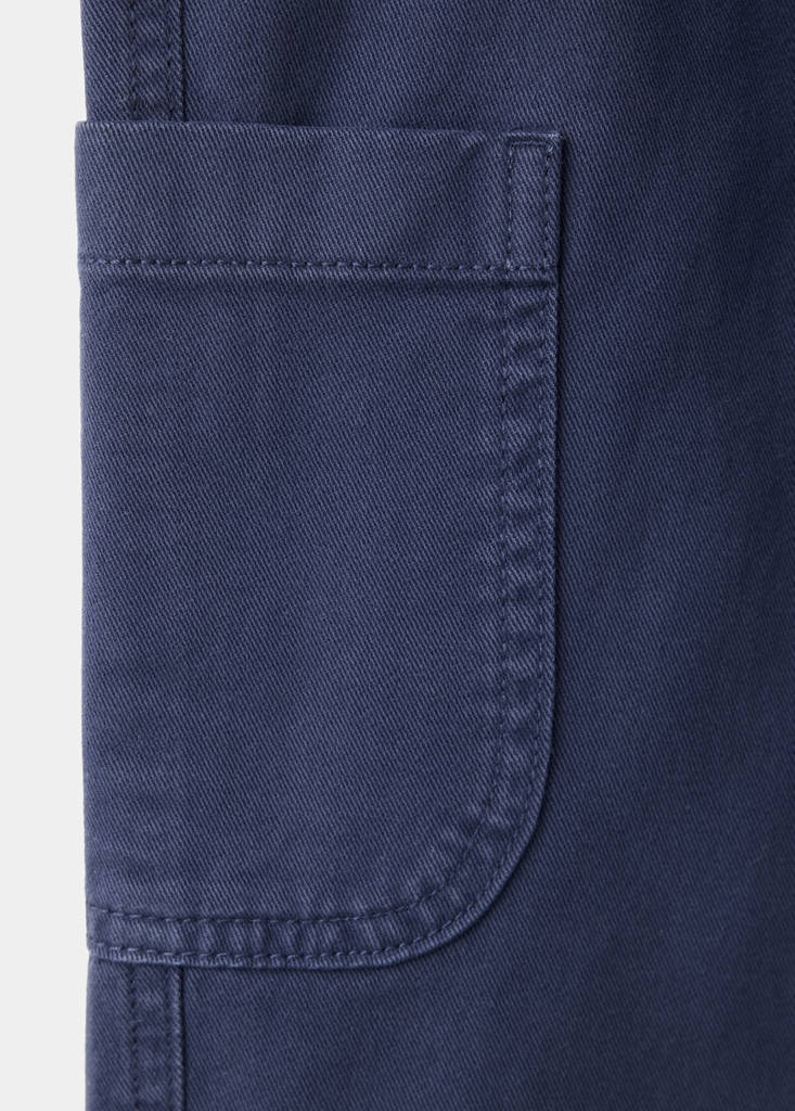 Regular fit cotton cargo trousers — Navy