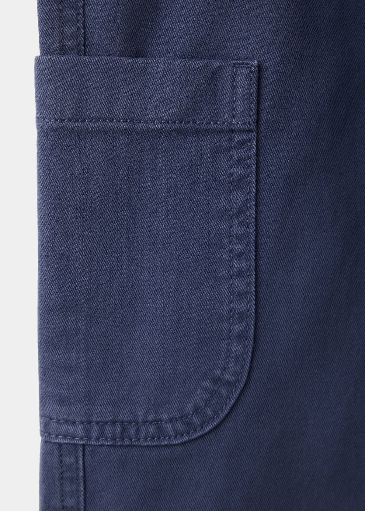 Regular fit cotton cargo trousers — Navy