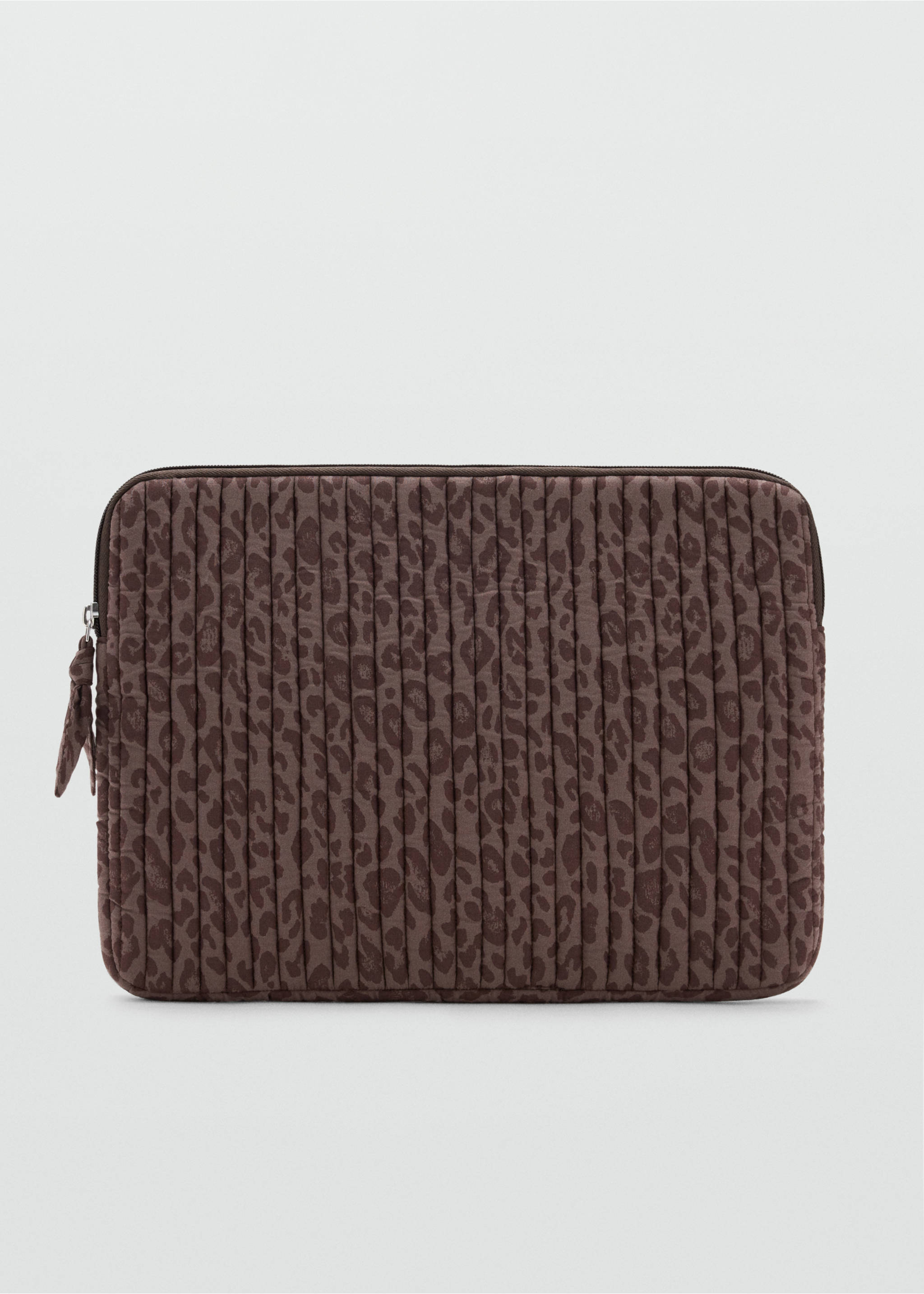 Padded printed laptop case - Article without model, Brown. Ref: 37014413-00.