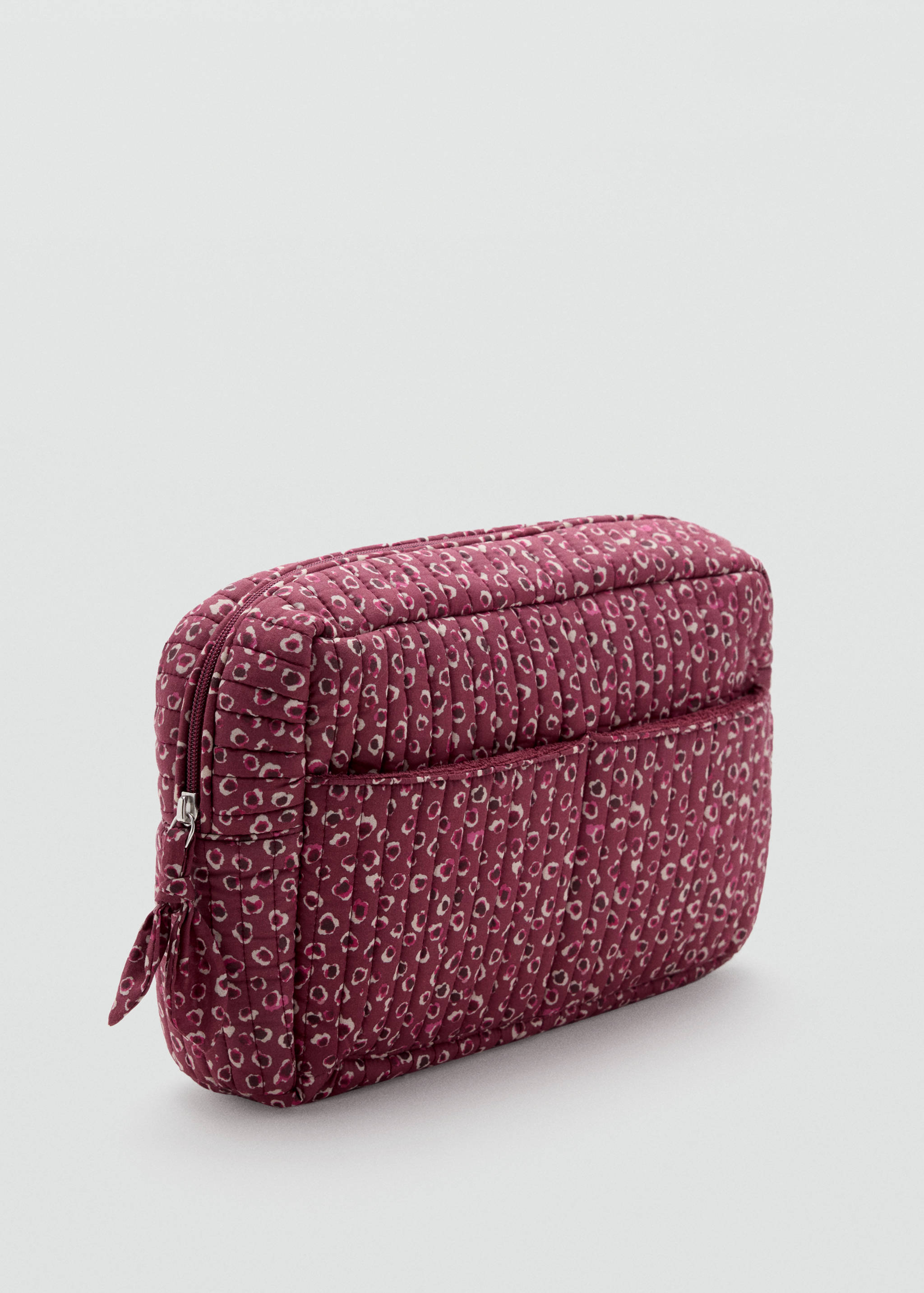 Quilted printed toiletry bag - Medium plane