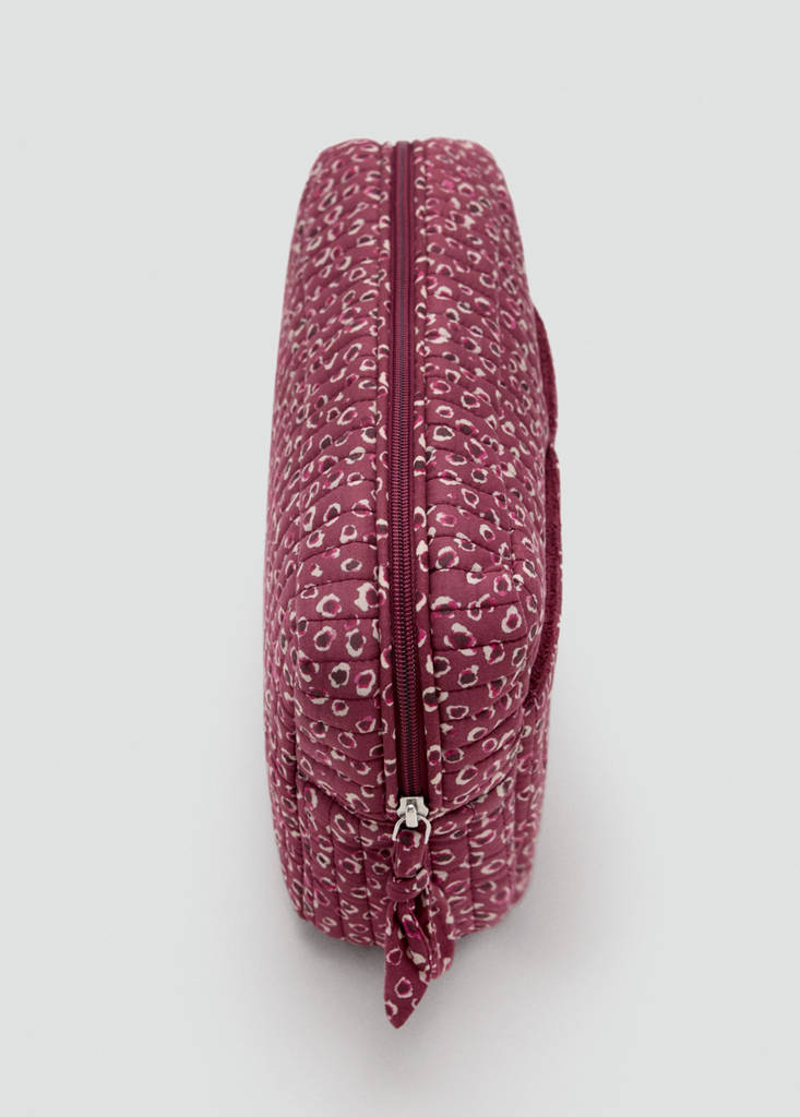 Quilted printed toiletry bag — Pink