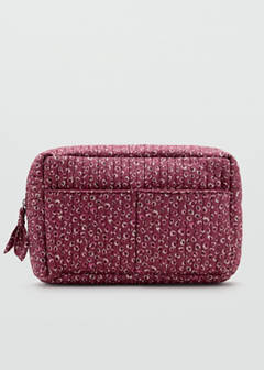 Quilted printed toiletry bag — Pink 1