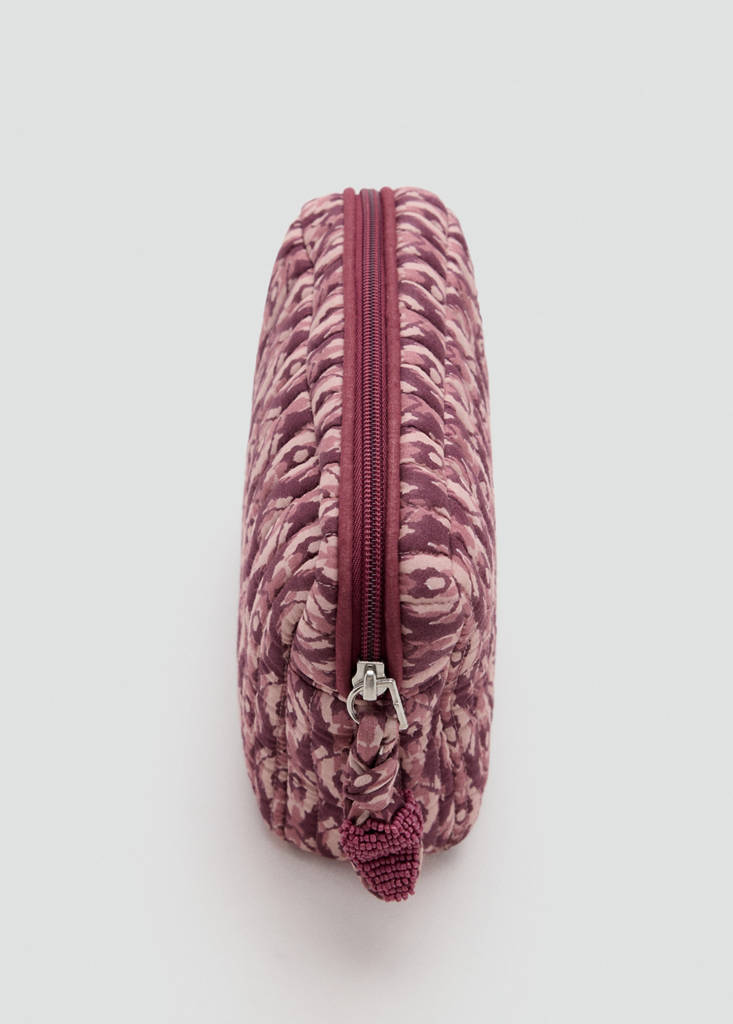 Printed cotton toiletry bag — Pink