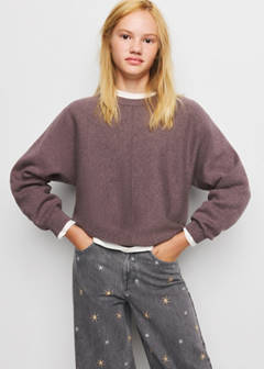 Wide-leg jeans with embroidered stars — Denim Grey 1