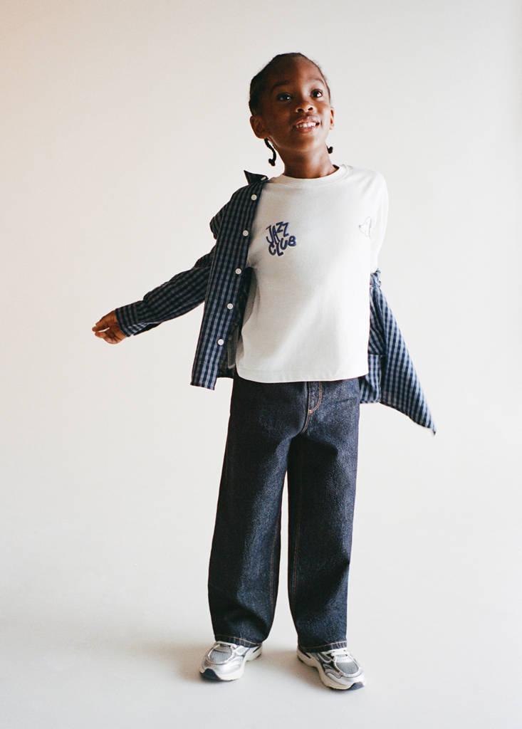 Straight jeans with drawstring — Open Blue
