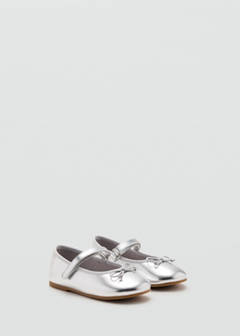 Metallic ballet flats with bow — Silver 2