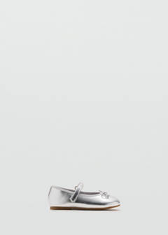 Metallic ballet flats with bow — Silver 1