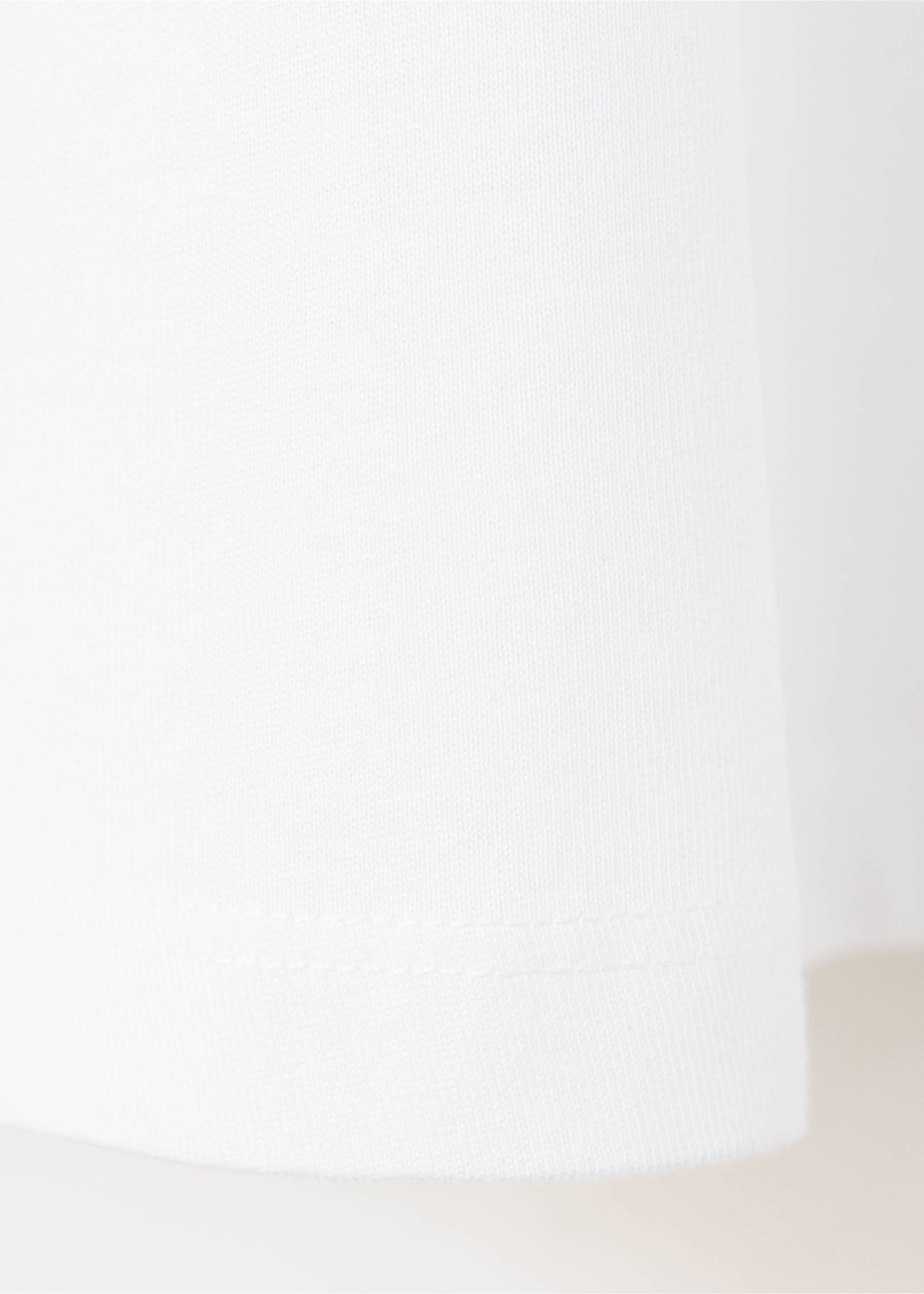 Pocket cotton T-shirt - Details of the article 0, White. Ref: 37014423-00.