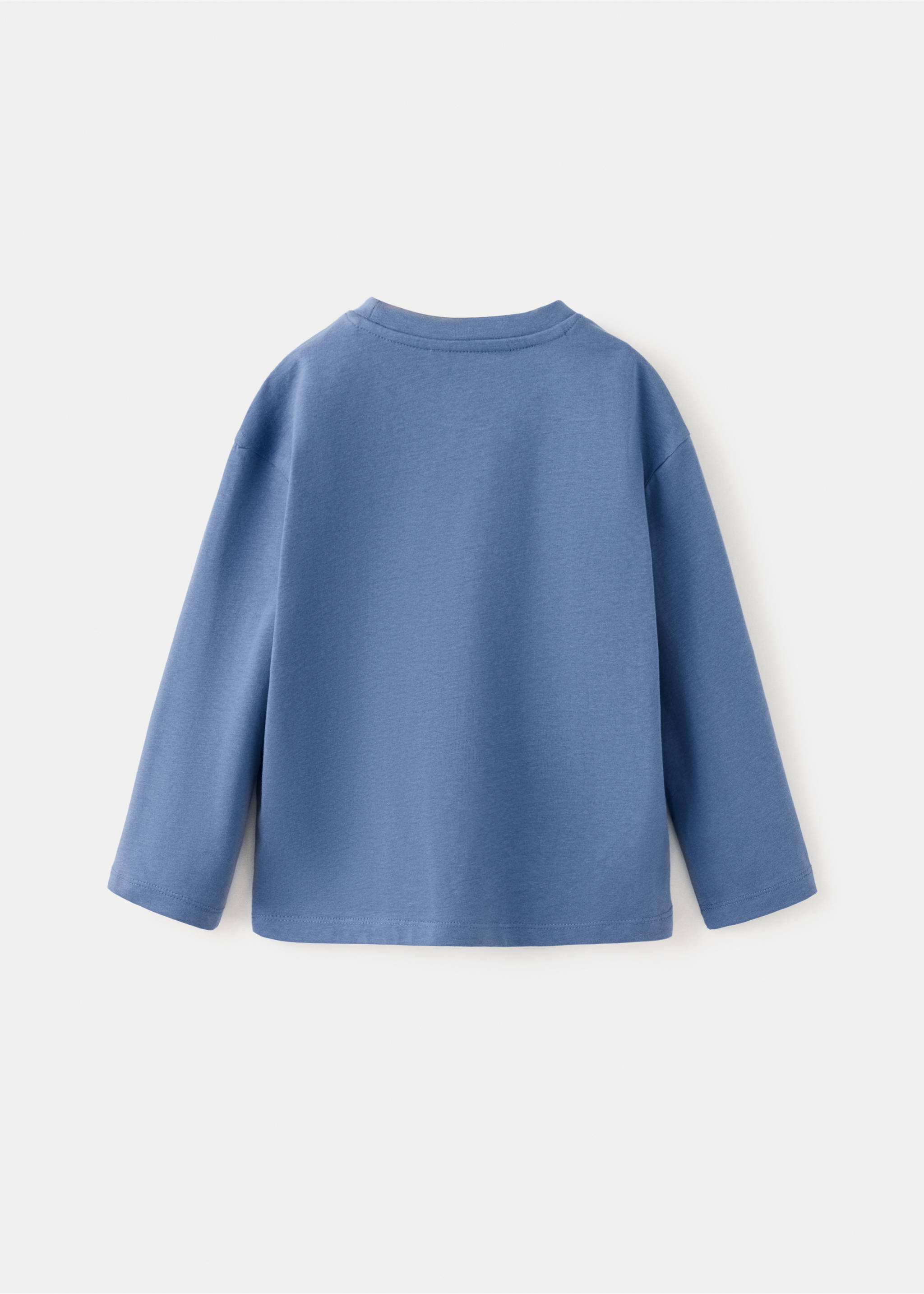 Pocket cotton T-shirt - Reverse of the article, China Blue. Ref: 37014423-00.