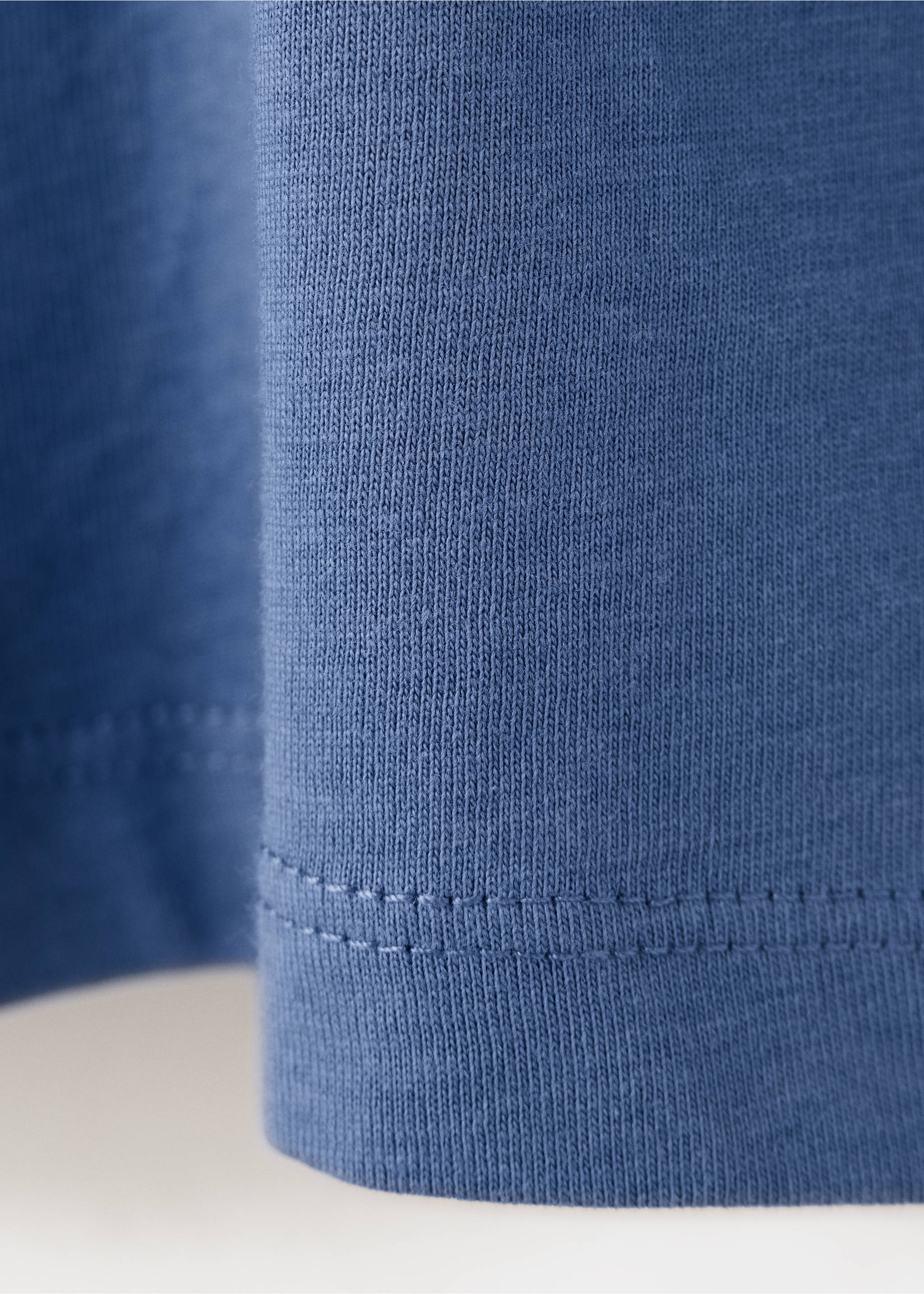 Pocket cotton T-shirt - Details of the article 0, China Blue. Ref: 37014423-00.