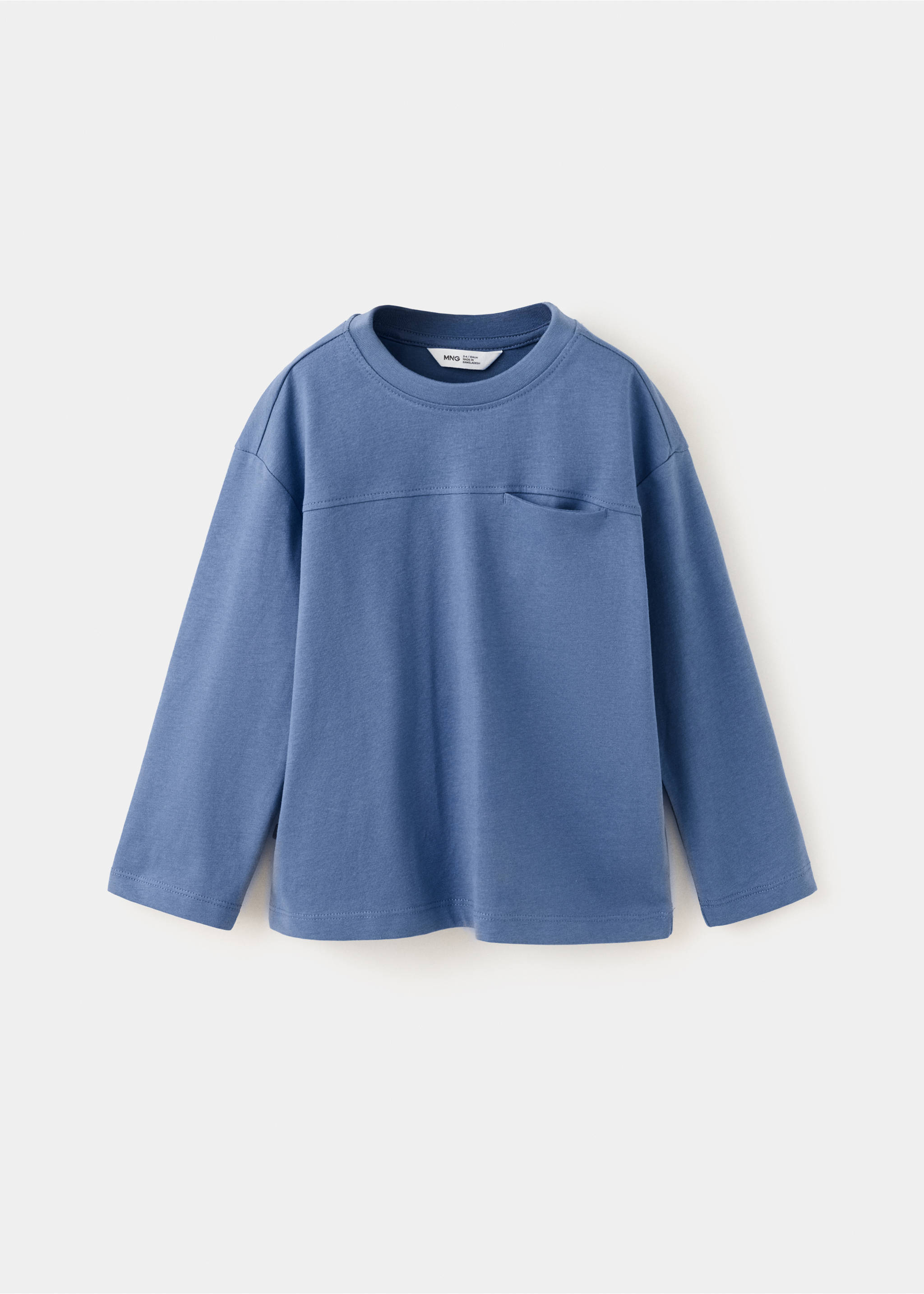 Pocket cotton T-shirt - Article without model, China Blue. Ref: 37014423-00.