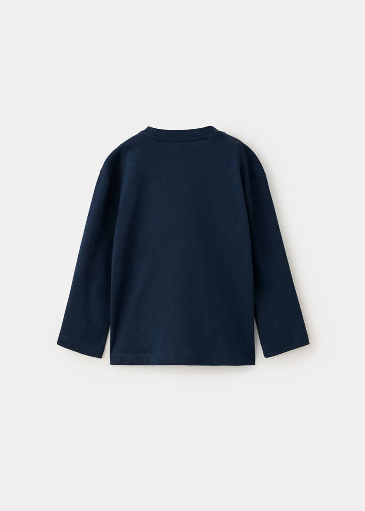 Pocket cotton T-shirt — Navy