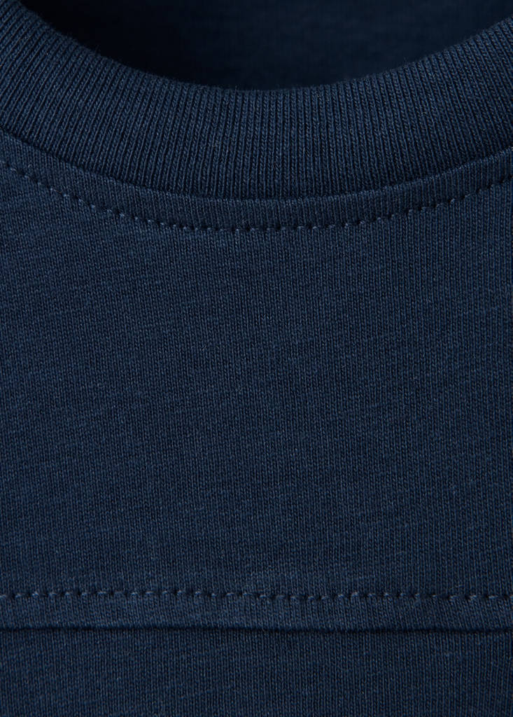 Pocket cotton T-shirt — Navy