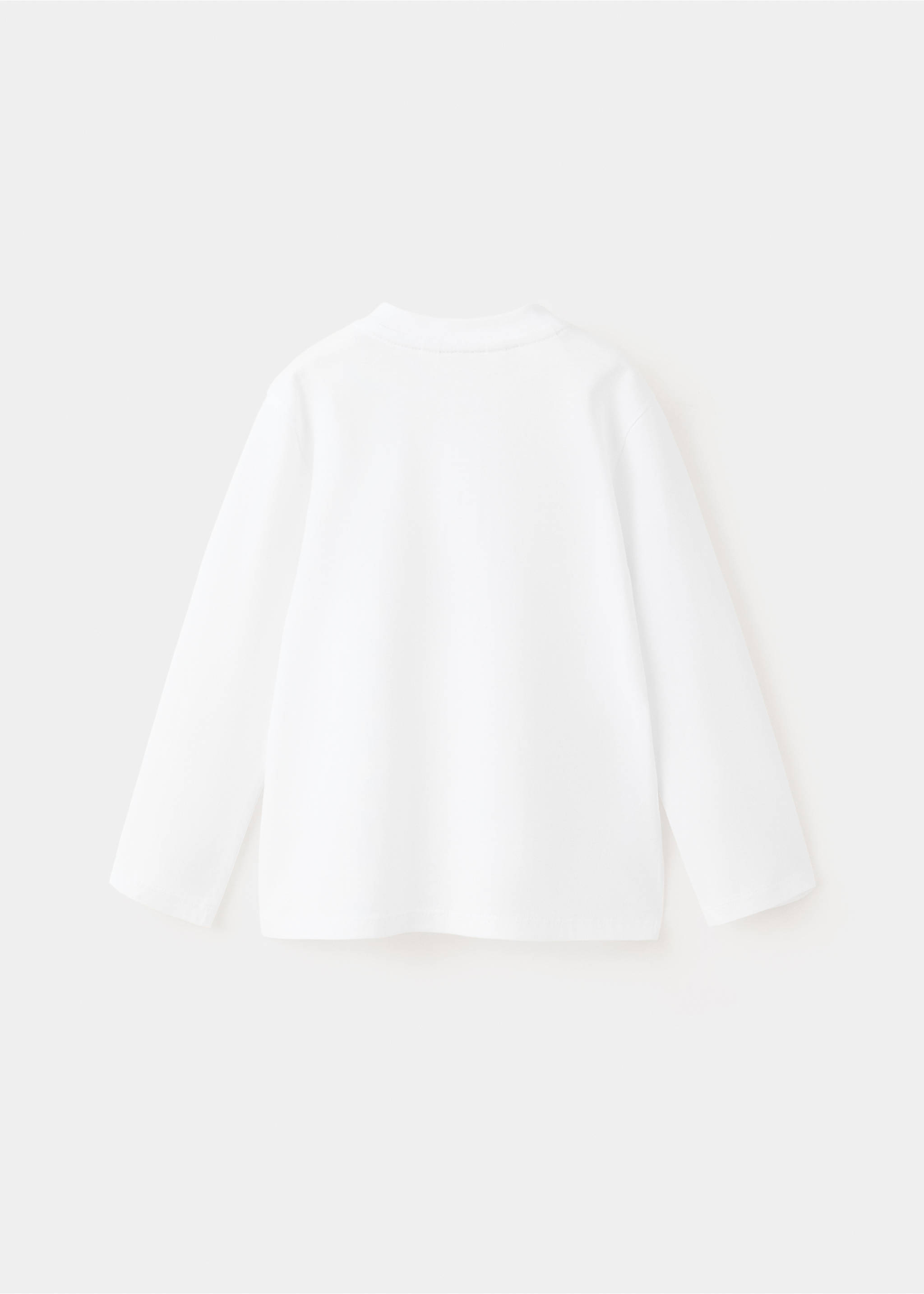 Camiseta algodón botones - Reverso del artículo, Blanco. Ref: 37014424-00.