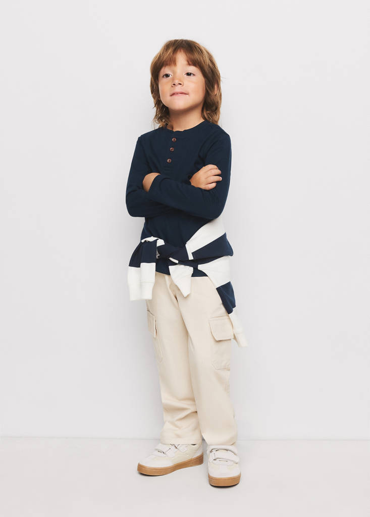 Buttoned cotton T-shirt - thumbnail 6