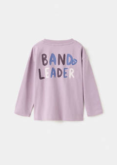 Printed cotton-blend t-shirt — Lavender 7